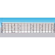 Rusztowanie ramowe (elewacyjne) 522m2 (52,2mx10m) UNICO, ramy stalowe, podesty stalowe 3,07m